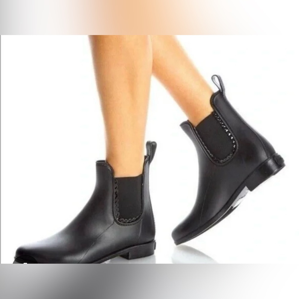 Jack Rogers Black Chelsea Rain Boots